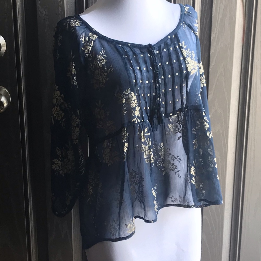 Abercrombie & Fitch Floral Peasant Blouse
